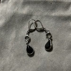 Black tear drop earrings